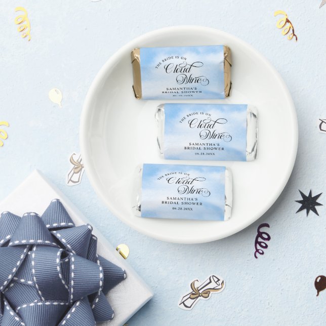 Bride Is On Cloud Nine Bridal Shower Welcome Hershey's Miniatures (Party)