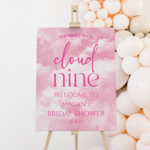 Bride Is On Cloud Nine Bridal Shower Welcome Sign