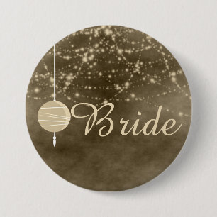 Bride Ivory Lanterns Pinback Button