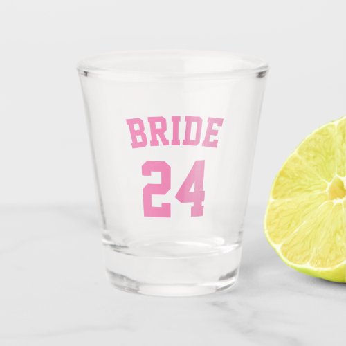 Bride Jersey Sports Themed Custom Bachelorette  Shot Glass