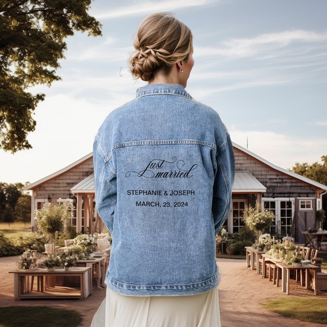 Bride Just Married Denim Jacket (Creator Uploaded)