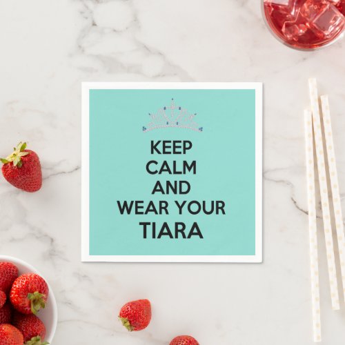 BRIDE Keep Calm  Wear Your Tiara Party Napkins