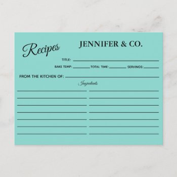 Bride Kitchen Bridal Shower Party Recipe Card by Ohhhhilovethat at Zazzle
