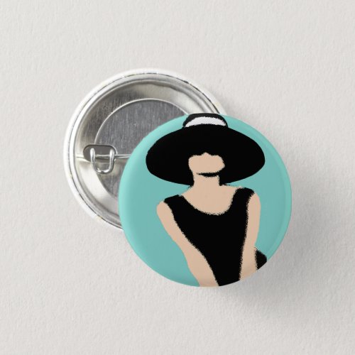 BRIDE  Lady And Hat Bridal Shower Party Favor Button