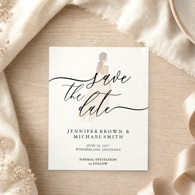 Bride Lady Save The Date Flyer