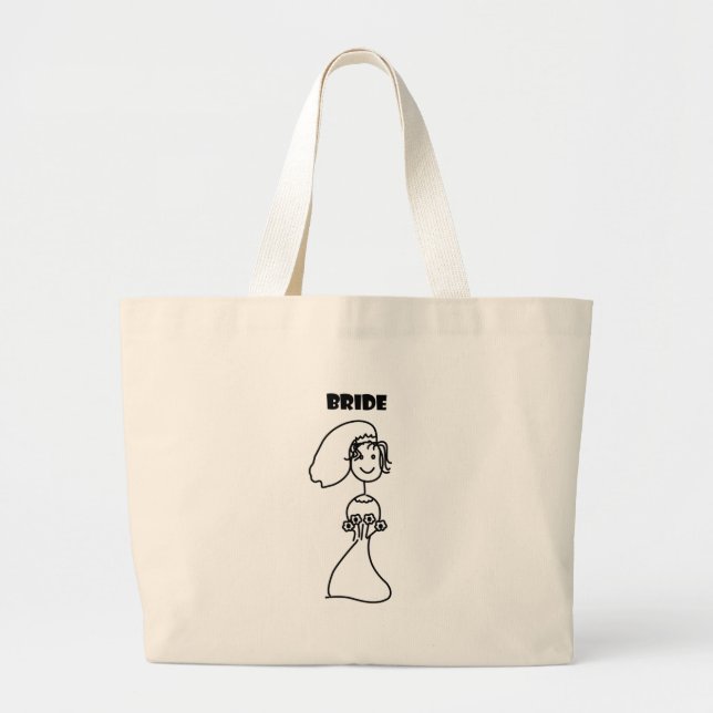 Bride Large Tote Bag (Front)