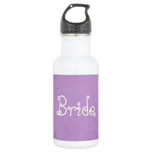 Bride Lavender Parchment Water Bottle