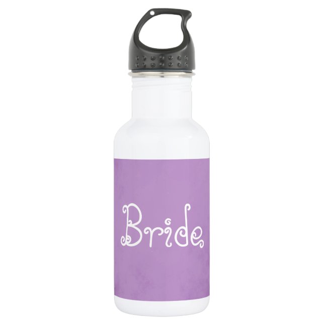 Bride Lavender Parchment Water Bottle (Front)