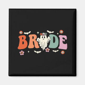 Bride Let's Go Ghouls Ghost Halloween Spooky Bache Magnet
