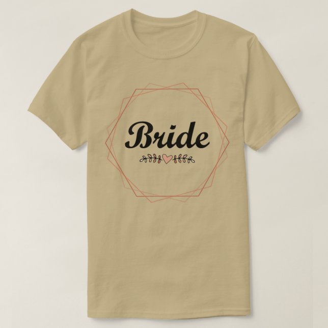 Bride lettering in black with frame T-Shirt (Design Front)
