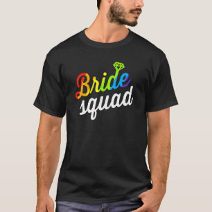 Bride Lgbt Rainbow Flag Lesbian Bachelorette Party T-Shirt