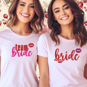 Bride-Lips-Bachelorette-Funny-Bridal Shower-Retro T-Shirt