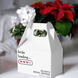 Bride Loading Hearts Bridal Shower  Favor Boxes