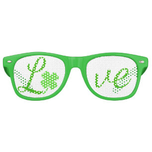 Bride Love Luck Of The Irish Wedding Party Retro Sunglasses