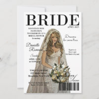 Bride Magazine Modern Bridal Shower Invitations