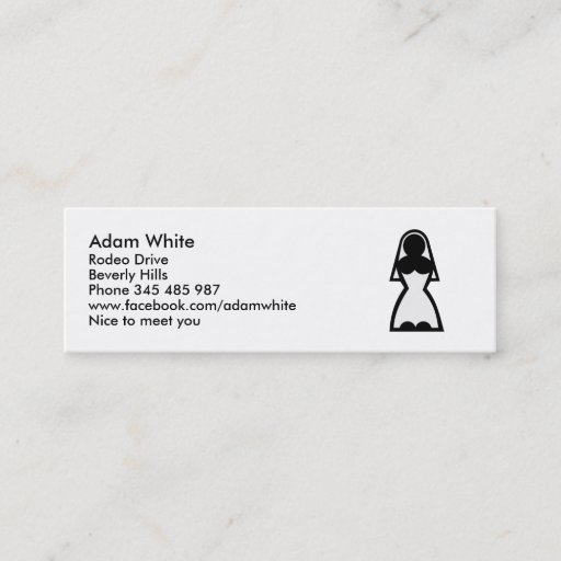 Customizable Bride Business Card Templates