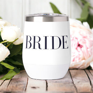 Bride Modern Personalized Thermal Wine Tumbler