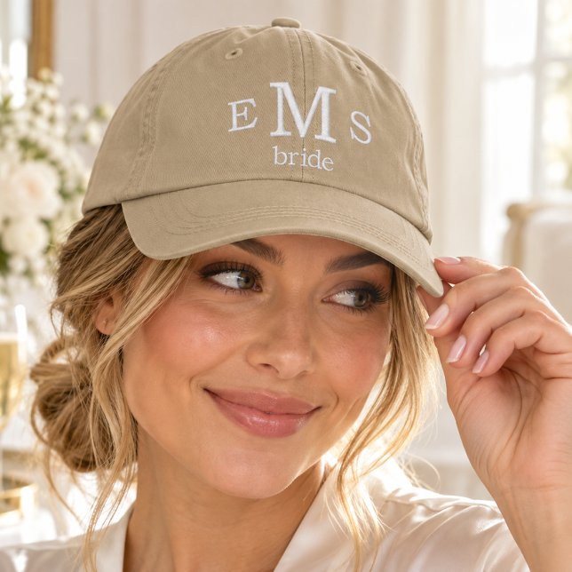 Bride Monogram Embroidered Baseball Cap (Creator Uploaded)