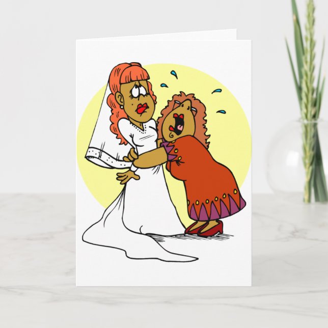 Bride Mother Wedding Day Ceremony Card (Front)