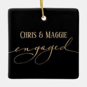 bride mrs engaged ceramic ornament