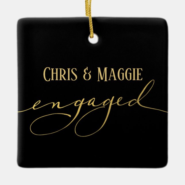 bride mrs engaged ceramic ornament (Front)