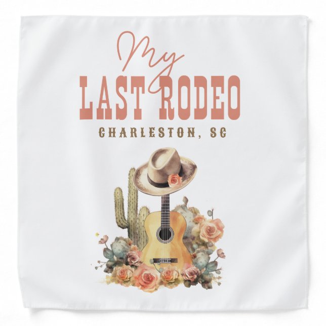 Bride My Last Rodeo Bachelorette Weekend Bandana (Front)