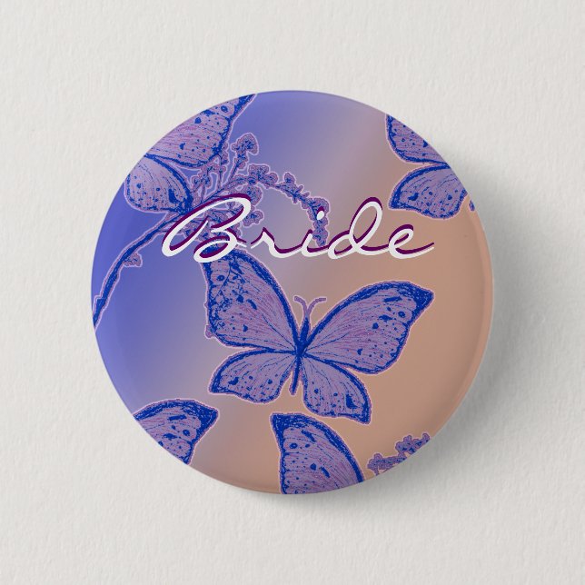 Bride name button - customizable wedding badges (Front)