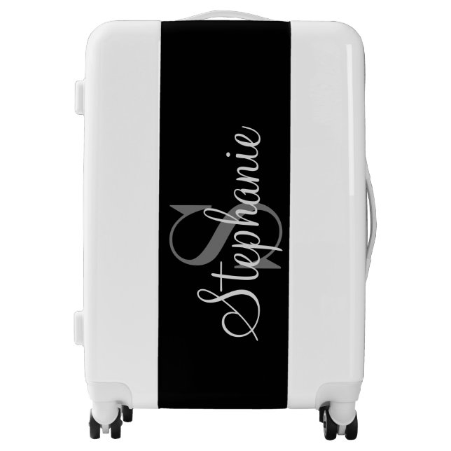 Bride Name Initial Wedding  Luggage (Front)