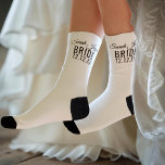 Bride Name Wedding Date White Bridal Socks<br><div class="desc">Perfect pair of white socks for the bride. Just add your name and wedding date.</div>