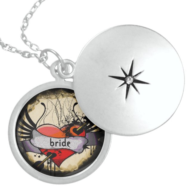 Bride Necklace Grunge Burnt Parchment (Front)
