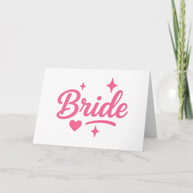 Bride Neon Pink Invitation (Front)