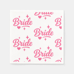 Bride Neon Pink Napkins