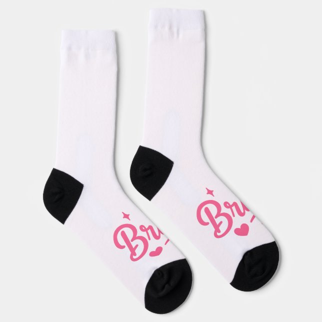 Bride Neon Pink Socks (Right)