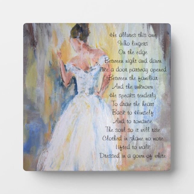 Bride of Christ inspirational poetry Plaque (Front)