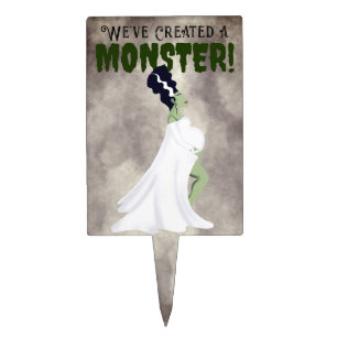 Bride of Frankenstein Baby Shower Cake Topper