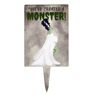 Bride of Frankenstein Baby Shower Cake Topper