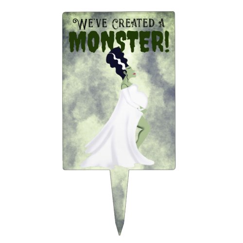 Bride of Frankenstein Baby Shower Cake Topper