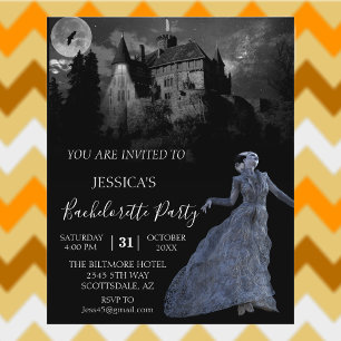 Bride of Frankenstein Bachelorette Halloween Invi Flyer