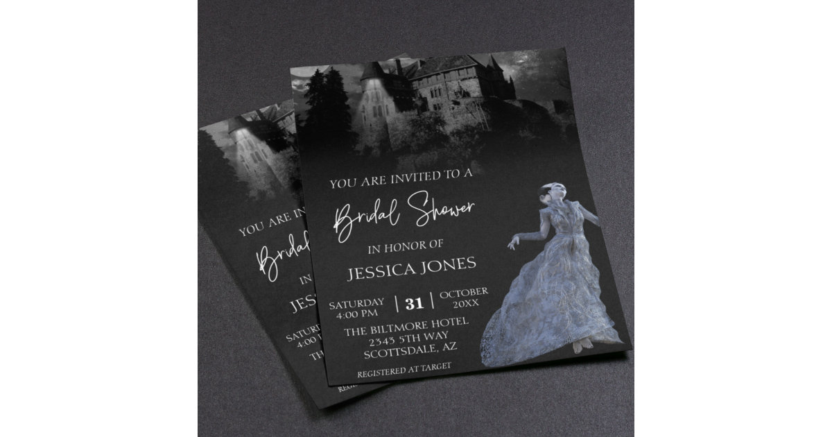 Bride of Frankenstein Bridal Shower Halloween Invitation | Zazzle