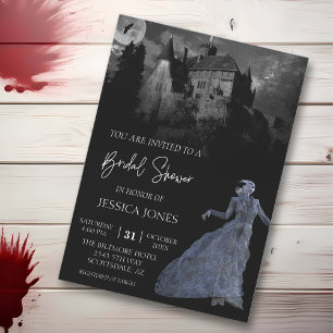 Bride of Frankenstein Bridal Shower Halloween Invitation
