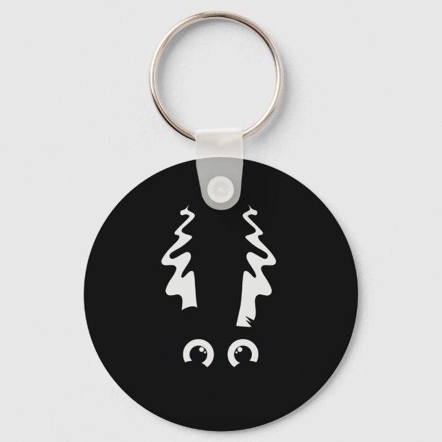 Bride Of Frankenstein Cute Monster Halloween Costu Keychain (Front)