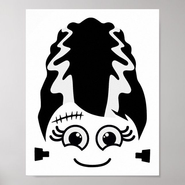 Bride Of Frankenstein Cute Monster Halloween Costu Poster (Front)