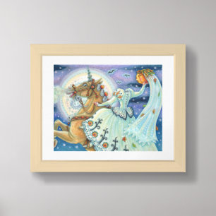 BRIDE OF SLEEPY HOLLOW, HEADLESS HORSEMAN PALOMINO FRAMED ART