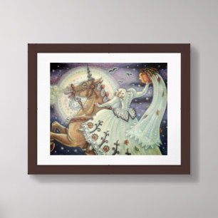 BRIDE OF SLEEPY HOLLOW, HEADLESS HORSEMAN PALOMINO FRAMED ART
