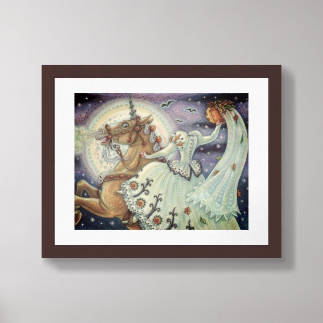 BRIDE OF SLEEPY HOLLOW, HEADLESS HORSEMAN PALOMINO FRAMED ART (Framed Front)