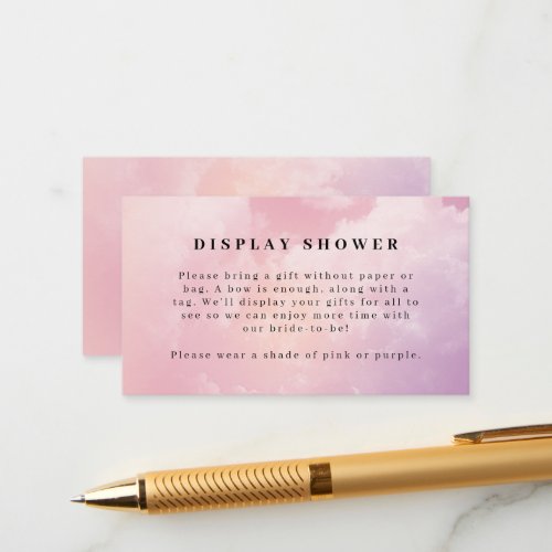 Bride On Cloud 9 Dreamy Bridal Shower Details Enclosure Card