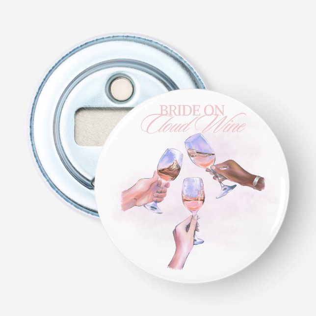 Bride on Cloud Wine | Funny Bridal Party Design Bottle Opener (Front)
