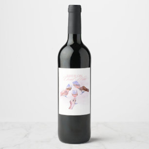 Bride on Cloud Wine   Funny Bridal Party Design Label