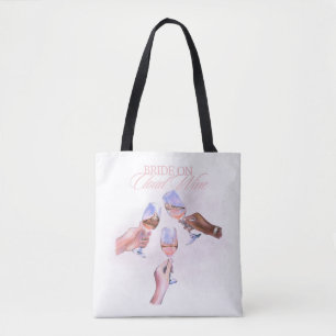 Bride on Cloud Wine   Funny Bridal Party Design Tote Bag
