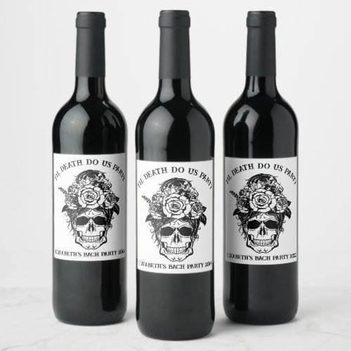 Bride or Die Bachelorette Party Customized Bridal Wine Label